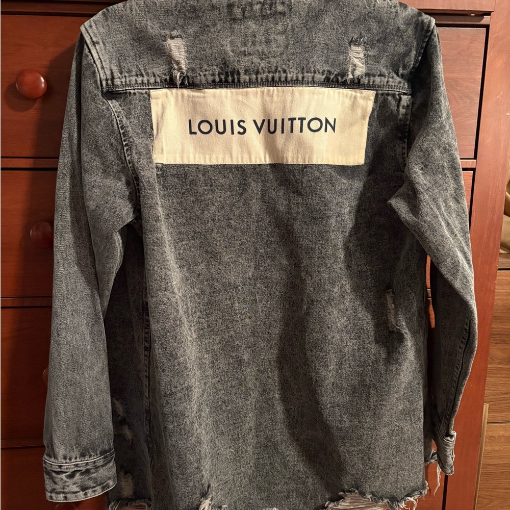 Distressed Black Denim Jacket